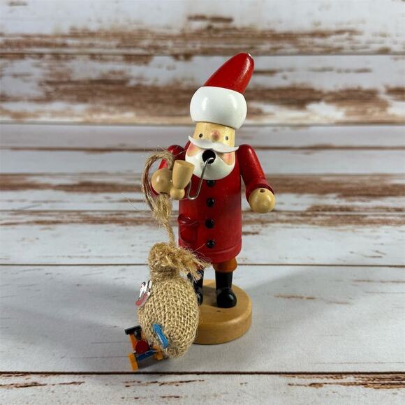Müller Handcrafted Wooden Santa Claus Incense Smoker Christmas Decor